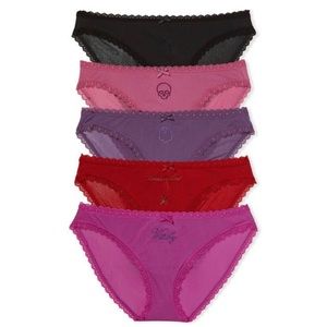 Victoria S Secret Intimates Sleepwear Iso Victoria Secret Pack Cotton Mesh Bikini Panties